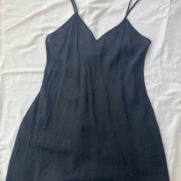 Vintage SILX Black Silk Slip / Chemise by August Silx / Size Small to Medium - Picture 8 of 8